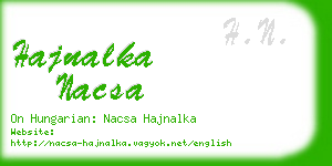 hajnalka nacsa business card